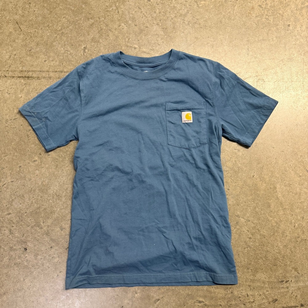 Carhartt Mens Relaxed Fit‎ Pocket T-Shirt Blue Eagle Graphic 1889 Small